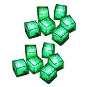 TsoLay Waterproof LED Ice-Cube Flashing Glow in the Dark Light Up for Bar Club Drinking Decoration Plastic Waterproof Led Ice-Cube Led Ice-Cube Light E 12Piece