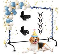 Tsolzdadi Backdrop Stand with Wheels, 10x7ft (WxH) Adjustable Photo Background Stand, Heavy Duty Backdrop Stand, Banner Backdrop Stand for Party Decoration/Photography/Birthday/Studio