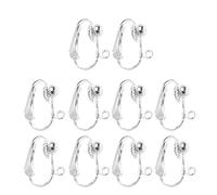 Tsophreniq 10Pcs Earring Converter with Comfort Earring Pads Turn Pierced Earrings Into Clip-on No-pierced Jewelry Findings Jewelry Making Supplies