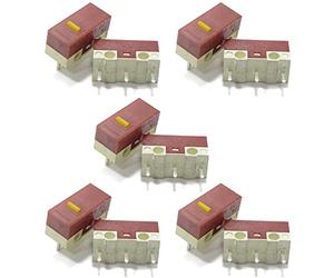 Tsophreniq 2 / 10pcs / lot Huano Switch Yellow Dot Mute Button 30 Million Clicks Maintenance Microswitch Microswitch Microswitches on Off