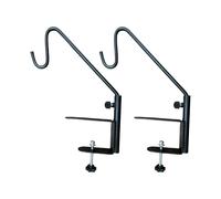 Tsophreniq 2pcs Strong Metal Deck Track Brackets Multiple Functional Outdoor Railing Hook Set for Bird Feeders & Garden Accessories Strong Supplier Hanger