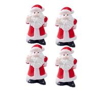 Tsophreniq 4PCS Detailed Santa Decorations Resin Craft Festive Landscape Set Family Friendly Christmas Tree Accessories Realistic Santa Ornaments