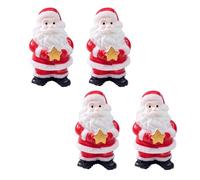 Tsophreniq 4PCS Detailed Santa Decorations Resin Craft Festive Landscape Set Family Friendly Christmas Tree Accessories Realistic Santa Ornaments