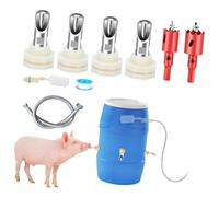 Tsophreniq 5PCS Heavy Duty Animal Drinking Nipples with PVC Pipe Set for Effective Farm Water Management Easy Install Swine Waterer