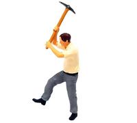 Tsophreniq Artistic 1: 64 Miniature Road Construction Model with Workers Digging Treasure Strong Resin Component for Desk Decoration Miniature Construction Workers