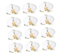 Tsophreniq Beautiful White Orchids Flower Head Phalaenopsis Decoration for Wedding Centerpieces and Event Styling Party Blossomy Arrangements Silk Flower