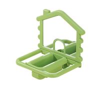 Tsophreniq Bird Cage Accessory Perches Mirrored Feeders Dish Materials Birds Stand for Simple Setups and Interest Garden Decorations Outdoor Feeder