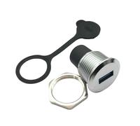 Tsophreniq Circular USB3.0 Female Port Socket Connector Dustproof Cover Compatible for USB2.0 Devices Durability Alloy Housing Alloy USB Panel Connector