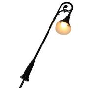 Tsophreniq Classical Single Head Miniature Street Light Model Figure with 12V White and Warm White Lighting for Scale Model Decors Miniature Lighting