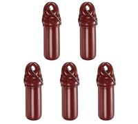 Tsophreniq Compact Portable Coin Storage Set with Dip-Molded PVC, Chocolate | Attached Cap with Metal Tether, Compact Storage for Poolside Outings and Beach Trips