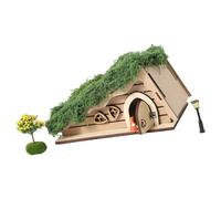 Tsophreniq Creative Wooden Small House Cabin Fantasy Structure Assembly Set for Children Small House Photo Props Children ' s Puzzle Toy