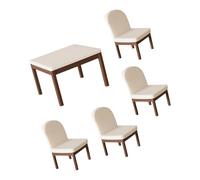 Tsophreniq Detailed Dollhouses Furniture Set with 1: 12 Scale Dining Table and Matching Chairs Creative Play Set
