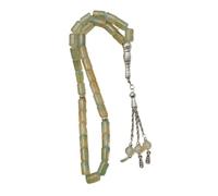 Tsophreniq Elegant Prayer Bead 33 Cylinder Glass Beads for Religious Practice Comfortable Wrist Jewelry Gift Vibrant Tasbih Wristband