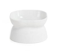 Tsophreniq Elevated Dog Cats Bowls Stress Free Pet Feeder and Waterer with Base Anti Vomiting 10° Tilted Raised Nonslip Raised Food Bowl for Indoor Cats Tilted
