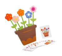 Tsophreniq Engaging Wooden Flower Stacking Plugging Toy for Preschooler Cognitive Growth Fine Motor Skill Sensory Development Kids Building Block Plugging Toy