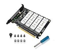 Tsophreniq Expansion Card for PCIe 5.0 Adding Four NVME Drive Slots Offering Fast Data Rates and Broad Compatibility Expansion Card
