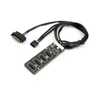 Tsophreniq Fast Speed USB2.0 9Pin Header Splitter Hubs with 4 Port and SATAs Connectors for Desktop Computers Computer Cable Hubs