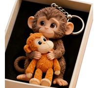 Tsophreniq Funny Monkey Designs Keychain for Everyday Use Small and Sturdy Component Decoration Great for Work Area & School Fleece Monkey Owner