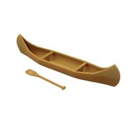 Tsophreniq Handcrafts Miniature Boat Model Figure and Paddle Set Decorative Accessory for Doll House and MicroLandscape Scene Doll House Accessories Miniature Boat