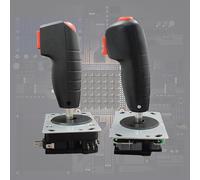 Tsophreniq Joystick Flight Stick with Trigger Red Top Button 8 Way Direction Control Wshaft Mount Thrustmaster-throttle for Desk Controller Simulator Gladiators Game Machine