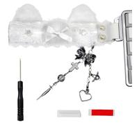 Tsophreniq Lace Keycap Decoration with Removable Enchantments Quick Arrange for Notebook Tailoring Decorative Keyset Host