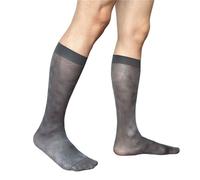 Tsophreniq Men ' s Lightweight Thin Nylon Middle Calf Dress Socks Fashionable Argyle Pattern Formal for Modern Gentleman Gift Business
