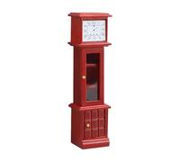 Tsophreniq Miniature Dollhouses Nostalgic Grandfather Clock Ornament Ideal for Art Collectors and Classical Interior Styling Grandfather Clock Wooden Furniture