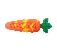 Tsophreniq Not Deadly Elastomer Dog Teething Toy Carrot Shape with Noise Maker for Aggressive Consumers Permanent Chew Immune Carrot Dog Toy