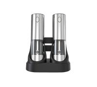 Tsophreniq Pack of 2 Large Capacity Rustless Pulverizers for Kitchen, Ceramic USB Dock Charging Salt Seasoning Mill