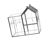 Tsophreniq Plant Arrangement Terrarium with Hinged Front Door Access | Pitched-Roof Profile, Hinged Door with Hook Closure, Tabletop Format for Arranged Plant and Floral Display Scenes