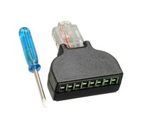 Tsophreniq RJ45 to 8Pin Terminals Connectors with Screw Fastening for Enhances Stability in Harsh Environment Fast Speed Net Adapter