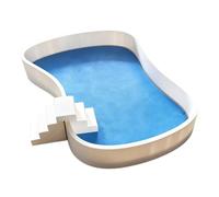 Tsophreniq Scale Swimming Pool Collectible Miniature Doll House Decoration for Collectors and Model Builders Craft Project Doll House Miniature Swimming Pool