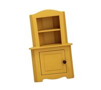 Tsophreniq Simulation Miniature Wooden Corner Display Cabinet 3 Tiered Storage Unit Model Furniture for 1/12 Doll House Decoration Doll House Furniture Storage Cabinet