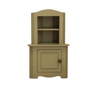 Tsophreniq Simulation Miniature Wooden Corner Display Cabinet 3 Tiered Storage Unit Model Furniture for 1/12 Doll House Decoration Doll House Furniture Storage Cabinet