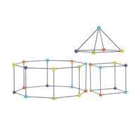 Tsophreniq Toy Collection with 100 Connectable Tubes and Spheres to Make Castles Tunnels and Building Structures Educational Dolls