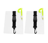 Tsophreniq Underwater Writing Board for Dive Plans and Training | Hook Clip Attachment Point, Webbing Strap Organization with a Suitable Gear Loop, Note Keeping for Diving