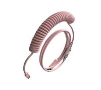 Tsophreniq USB a to Type C Mechanical Gaming Keyboards Coiled Cable Detachable Aviation Coiled Power Cord Fast Charging Cable