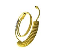 Tsophreniq USB a to Type C Mechanical Gaming Keyboards Coiled Cable Detachable Aviation Coiled Power Cord Fast Charging Cable