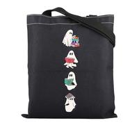 TSOTMO ACOTAR Reader Tote Bag Spooky Book Club Gift SJM Bookish Gift Ghost Book Gift Court of Thorns Fantasy Reader Handbag (Ghost Book)