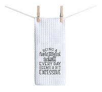 TSOTMO Adulting Gift Adult Humor Gift Womens Sarcastic Sayings Kitchen Towel for Functional Adult (Excessive)