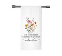 TSOTMO and So Together They Built A Life They Loved Tea Towel Inspirational Quotes Decorative Home Kitchen Towels Housewarming Gift Couples Gifts (They Loved Towel)