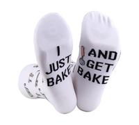 TSOTMO Baking Gift I Just Bake And Get Baked Novetly Socks for Bakers Baking Lovers Pastry Chef Bakery Gift (GET BAKED)