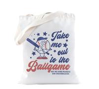 TSOTMO Ballgame Bag Baseball Game Day Tote Bag for Baseball Lovers Players Coach Gift Sports Mom Gift, Ballgame Tote