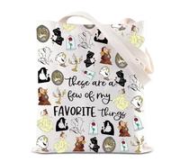 TSOTMO Beauty Inspired Shoulder Bag Belle Princess Lover Gift Fairy Tales Gift A Tale as Old as Time Beast Tote Bag (Beauty Tote)