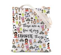 TSOTMO Burgers Inspired Gift Bob Family Inspired Tote Bag Cartoon TV Show Merch Tina Fans Gift Bob Belcher Shopping Bag (Burgers Tote)