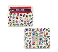 TSOTMO Cartoon Emotions Inspired Gift All The Feelings Characters Credit Card Holder Joy Sadness Fear Emotion Team Fan Gift (Feel Wallet)