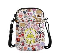 TSOTMO Cartoon Merch Time Is An Illusion Crossbody Bag for Movie Fans Character & Mysteries Magic Gift, Illusion Cross