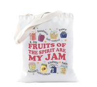 TSOTMO Christian Merch for Jesus Lovers Bible Verse Galatians Religious Faith Gift for Prayers Spiritual Scripture Gift, Fruits of Tote