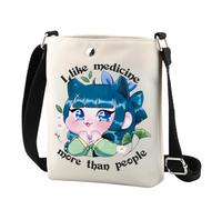 TSOTMO Cute Anime Gift I Like Medicine More Than People Crossbody Bag Apothecary Anime Diaries Gift for Sister, I Like Medicine Cr, Fashion