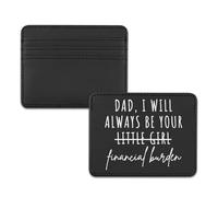 TSOTMO Dad Gift from Daughter Financial Burden Card Holder for Daddy Father’s Day Gift Best Dad Life Pocket Wallet (Financial Burden)